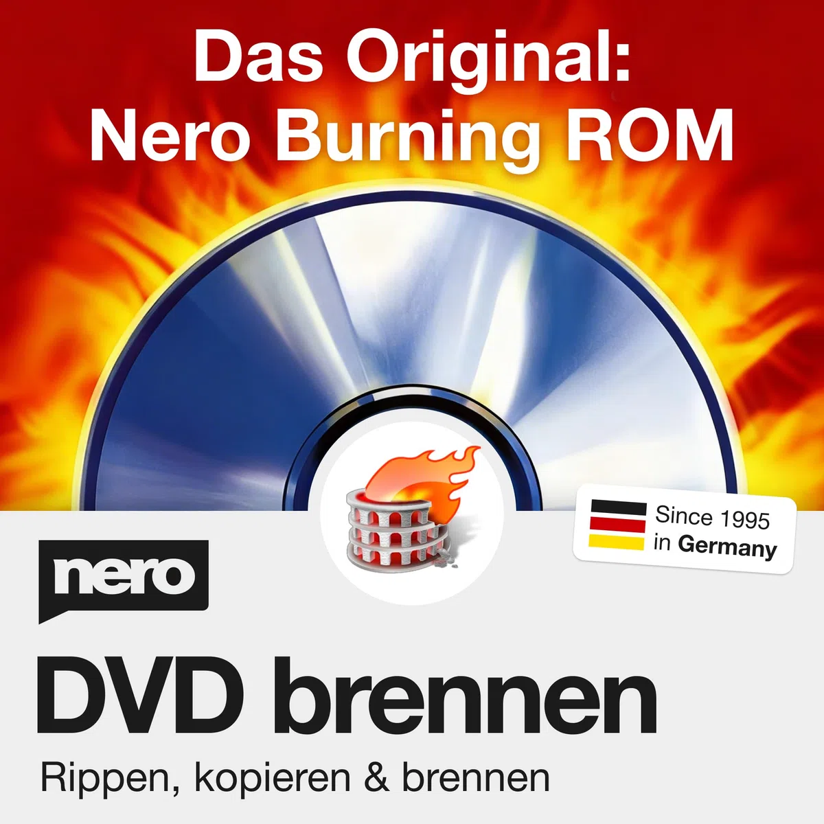 Nero Burning ROM 2026 | Brennprogramm | CD Brenner Software | Unlimitierte Lizenz | 1 PC | Windows 11/10/8/7