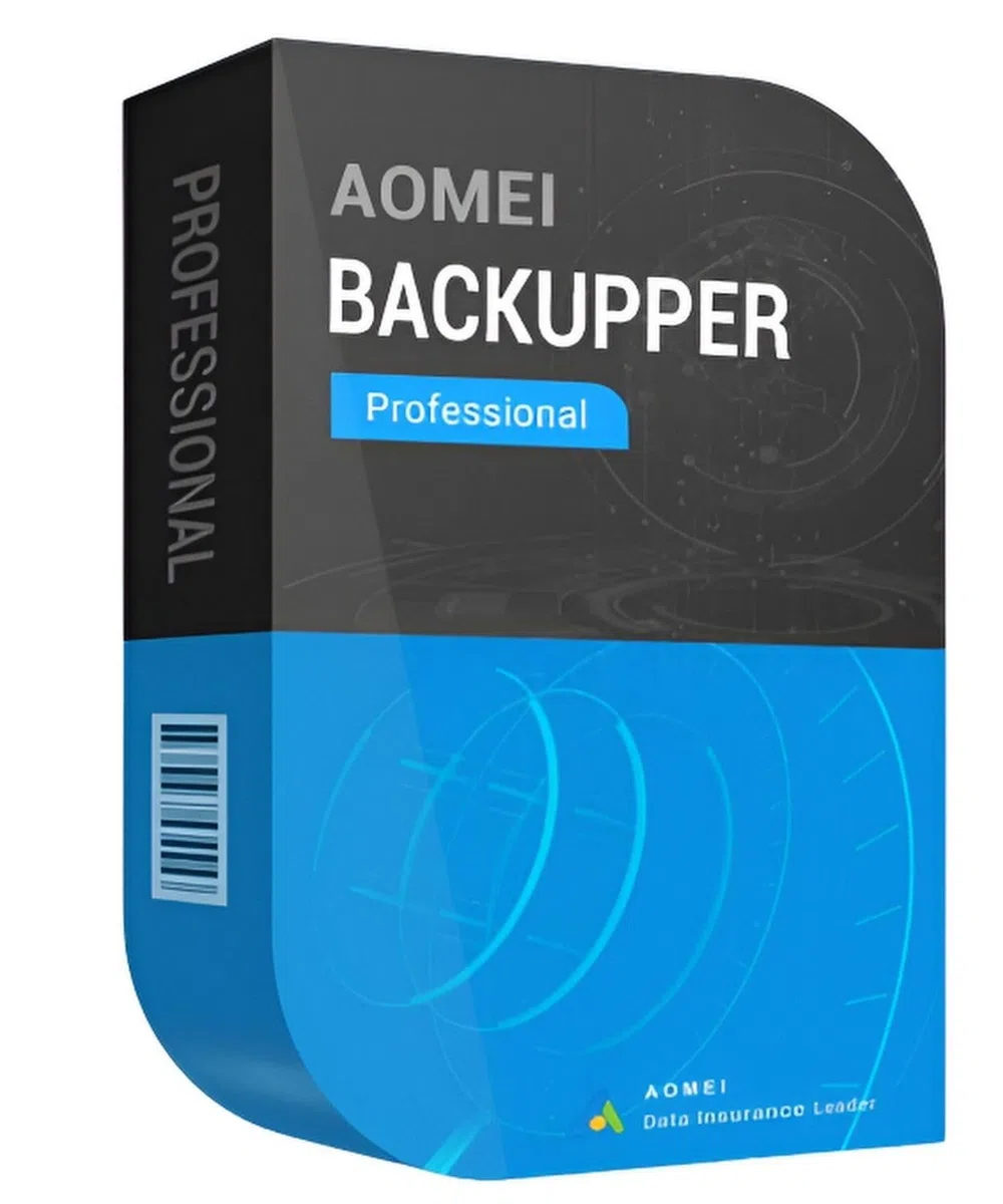 AOMEI Backupper PRO Datensicherung für 2 PCs, lebenslange Laufzeit Win 11, 10