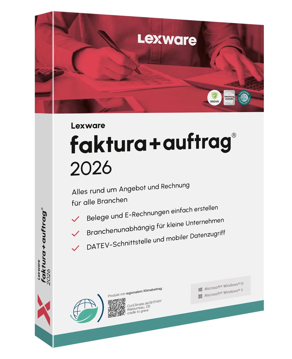Lexware faktura+auftrag 2026 Basis Minibox (365 Tage) Einfache Auftrags- und Rechnungs-Software