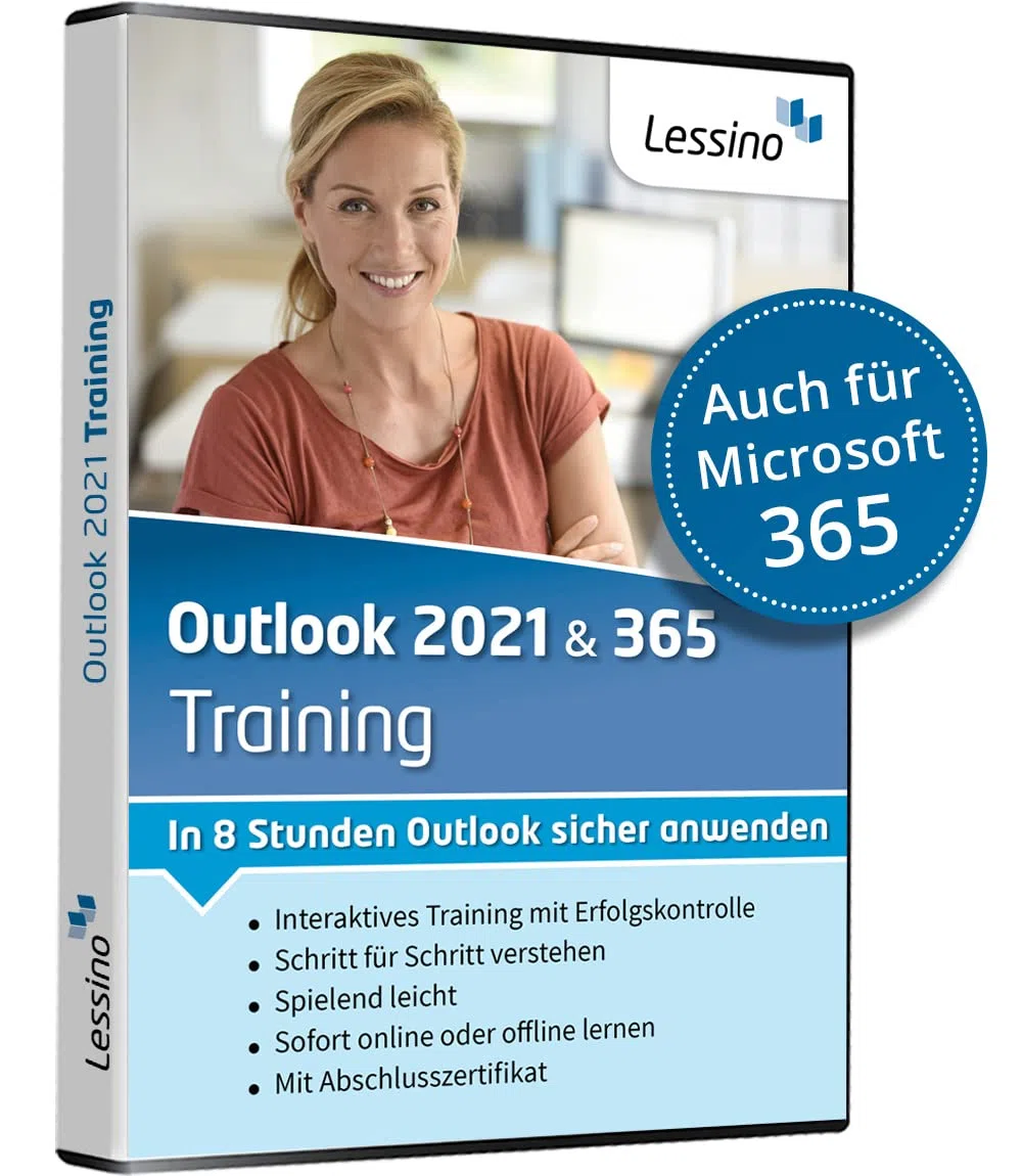 Outlook 2021 & 365 Training - 8 Stunden Online-Kurs + DVD von Lessino