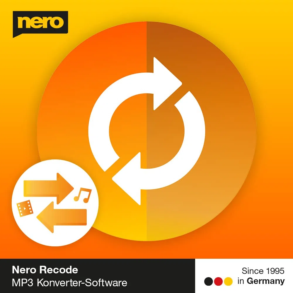 Nero Recode MP3 Converter Software Audio Video Converter Windows 11/10/8/7 Unlimitierte Lizenz 1 PC