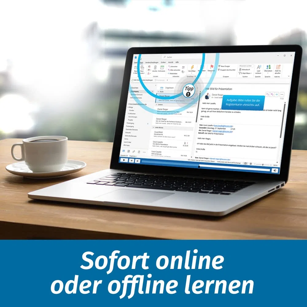 Outlook 2021 & 365 Training - 8 Stunden Online-Kurs + DVD von Lessino