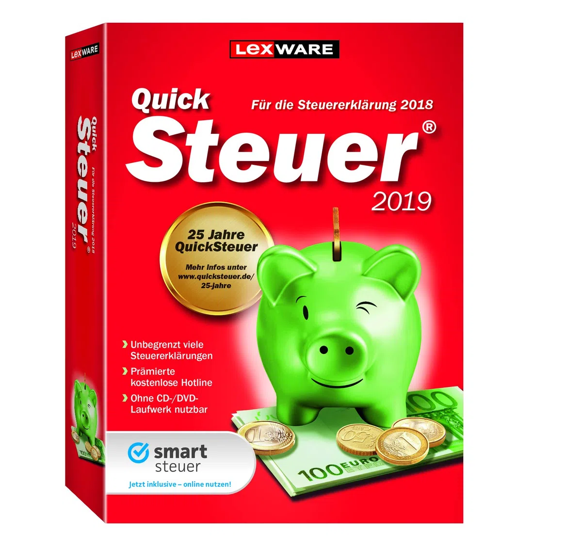 Lexware QuickSteuer 2019 für das Steuerjahr 2018 Minibox Steuererklärungs-Software