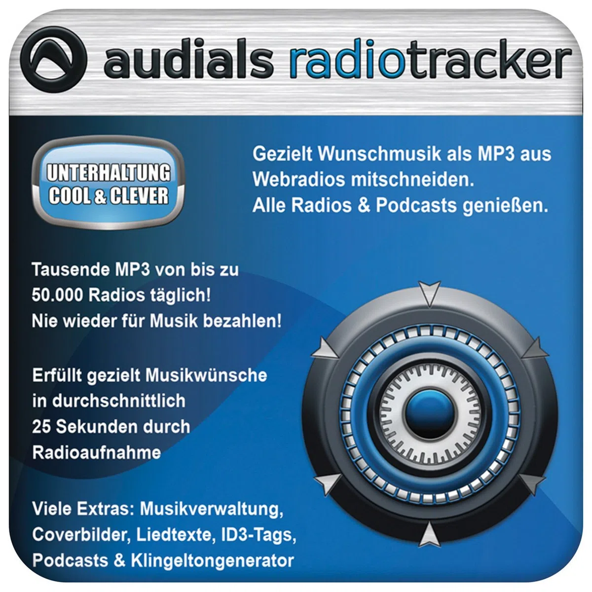 Audials Radiotracker 8 Platinum CD-ROM: MP3 aus Webradios mitschneiden, Radios & Podcasts genießen