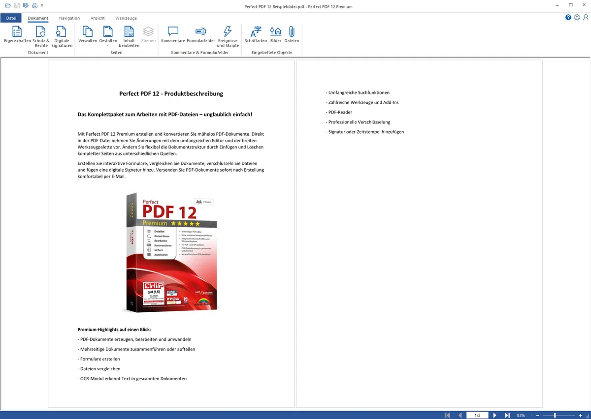 Perfect PDF 12 Premium inkl. OCR 2 USER - PDF erstellen, bearbeiten, sichern