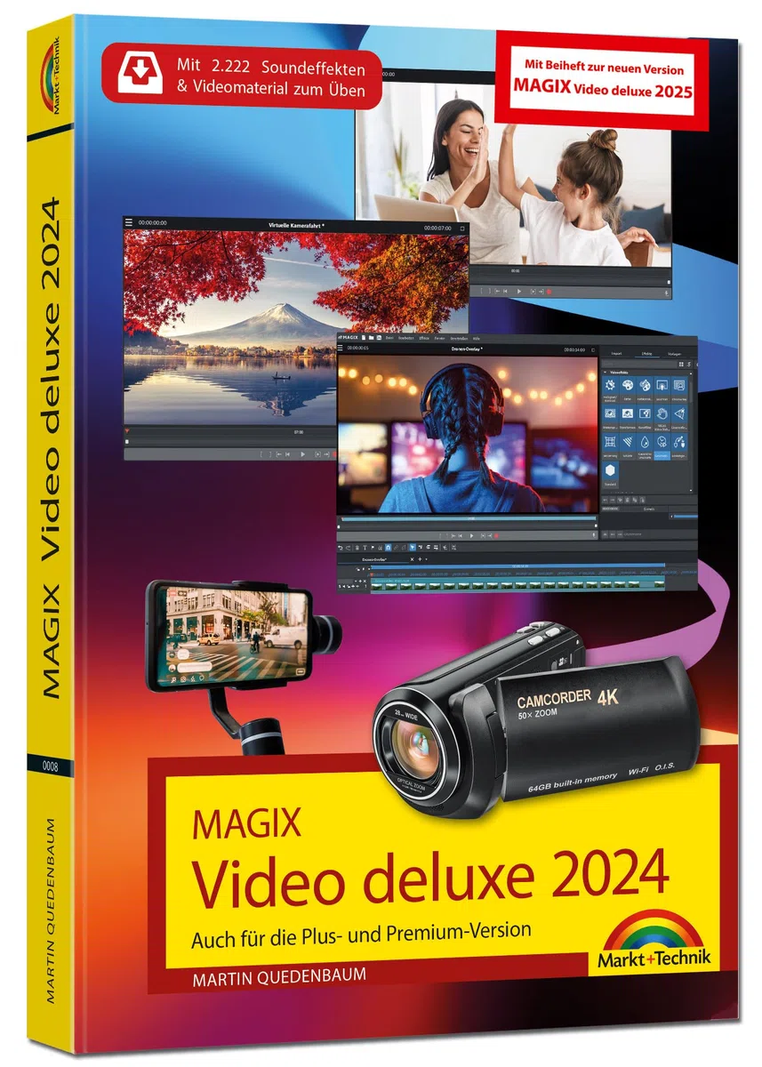 BUNDLE: MAGIX Video deluxe 2025 PREMIUM + BUCH - Videobearbeitung für alle | Videobearbeitungsprogramm | für Windows 10/11 PC | 1 PC-Volllizenz für 2 Geräte [dvd_rom,software_key_card]
