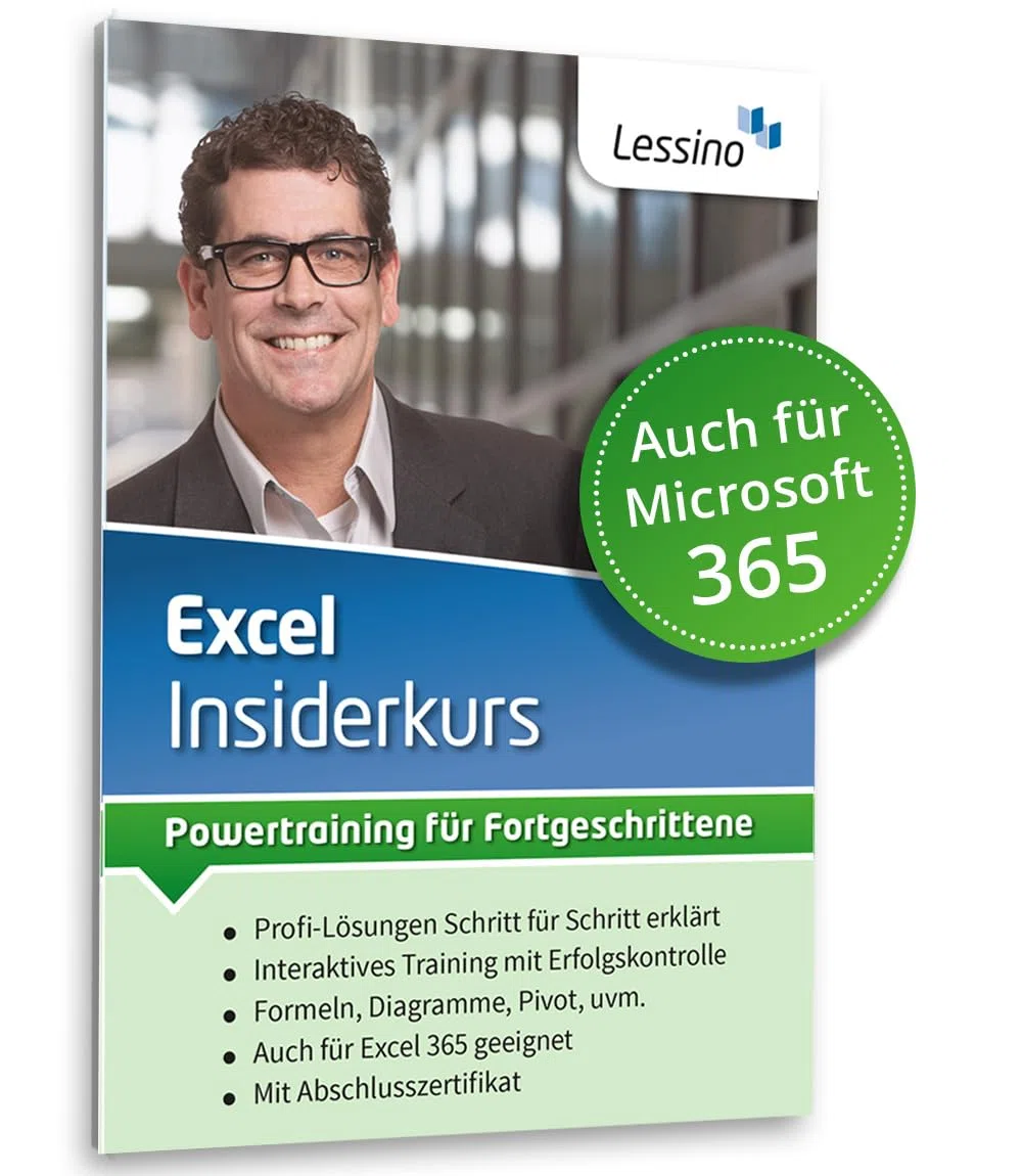 Excel Insiderkurs Online-Kurs für Fortgeschrittene Microsoft 365 Office 2024 Diagramme Pivot Formeln Funktionen