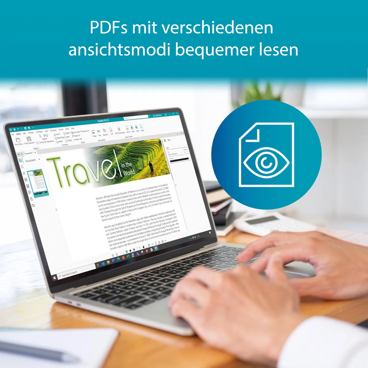 Readiris PDF Standard PDF-Software für Windows 11 Dauerlizenz, PDFs bearbeiten, konvertieren, kommentieren und schützen
