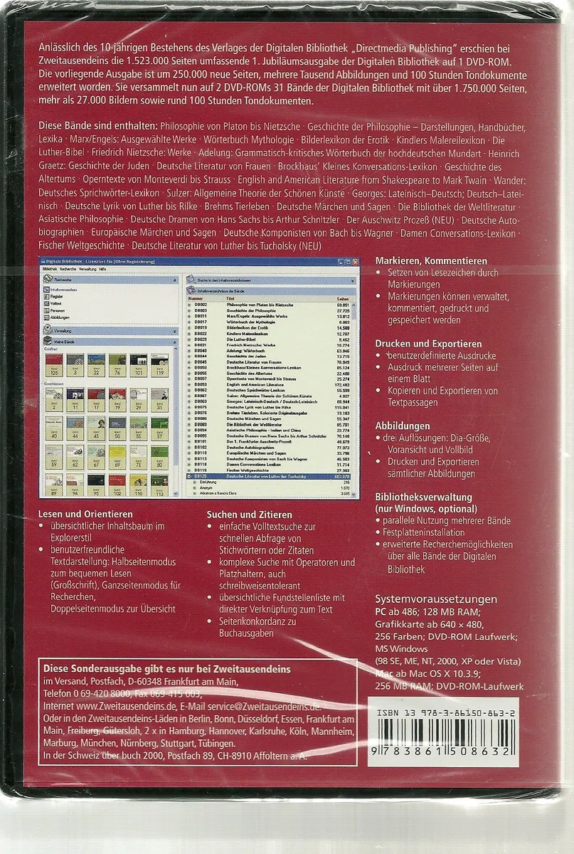 Jubiläumsausgabe - Digitale Bibliothek (erweiterte Ausgabe) auf 2 DVD-ROMs