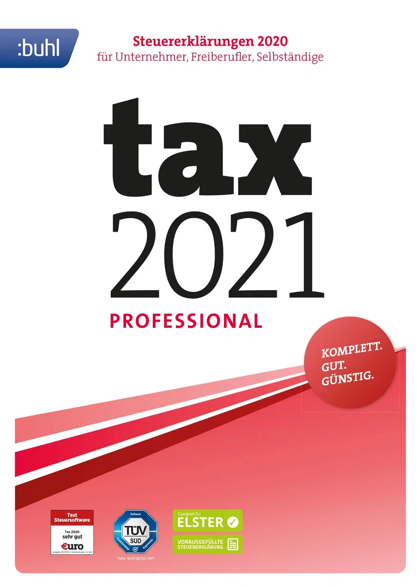 Buhl Data Service GmbH tax 2021 Professional für Steuerjahr 2020 PC Aktivierungscode