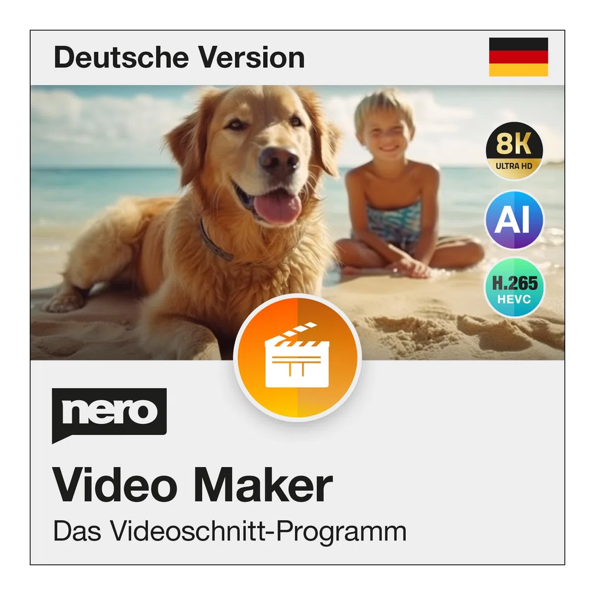 Nero Video Maker 2026 | Filme & Diashows gestalten | Effekte & Vorlagen | Fotos & Videos kombinieren | Export & DVD/Blu-ray Brennen | Streamen & Abspielen | Unlimitierte Lizenz | 1 PC | Win 11/10/8/7