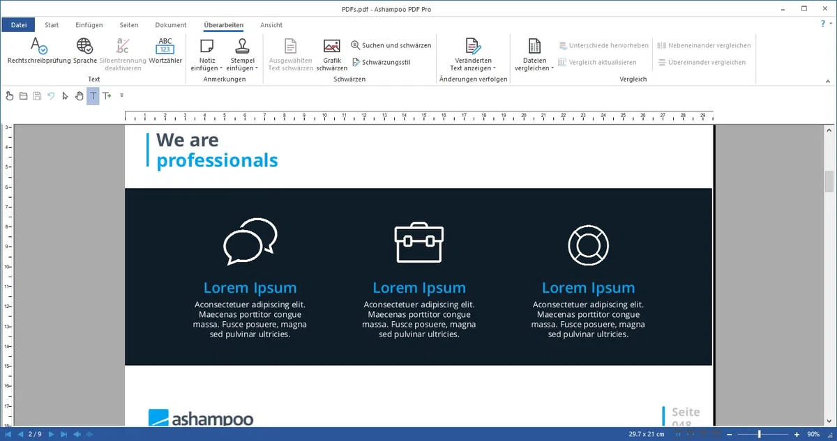Ashampoo PDF Pro 5 – PDFs bearbeiten, konvertieren, zusammenfügen und erstellen | 1 Gerät | 1 Benutzer | PC Aktivierungscode per Product Key Card