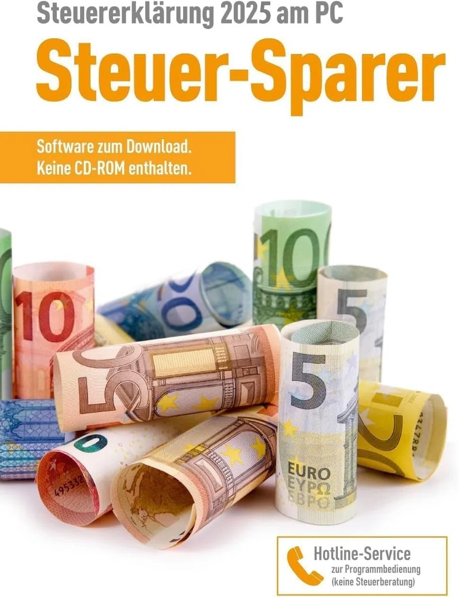 STEUERSPARER 2025 für Steuererklärung 2025 am PC ELSTER klar Strukturiertes Steuerprogramm Download Code Inklusive Steuersparer *NEU&OVP*