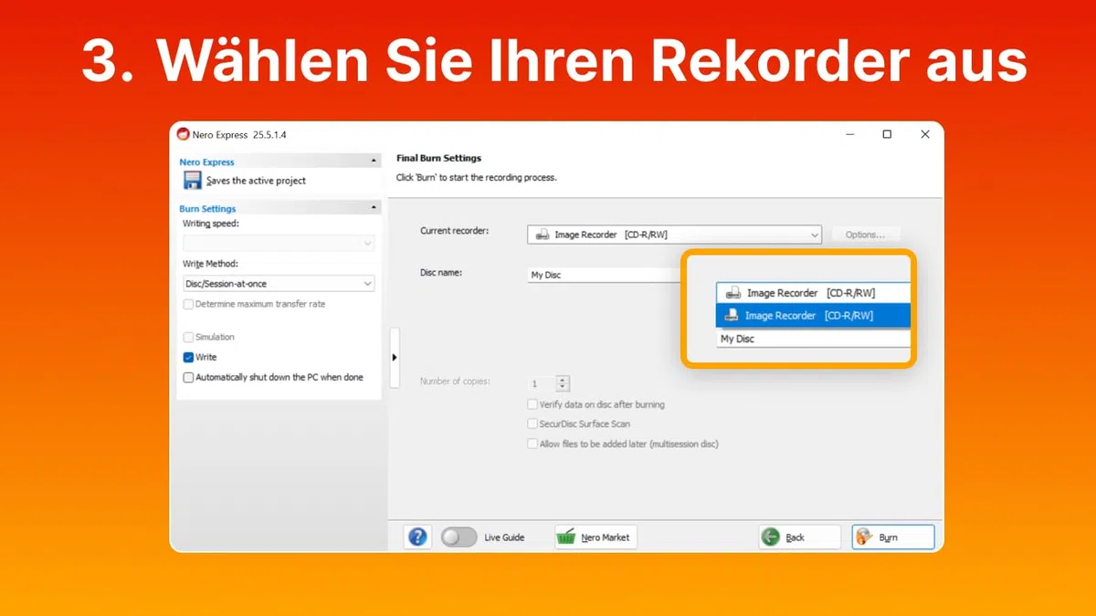 Nero Burning ROM 2026 Brennprogramm CD DVD Brenner Software Unlimitierte Lizenz 1 PC Windows 11 10 8 7