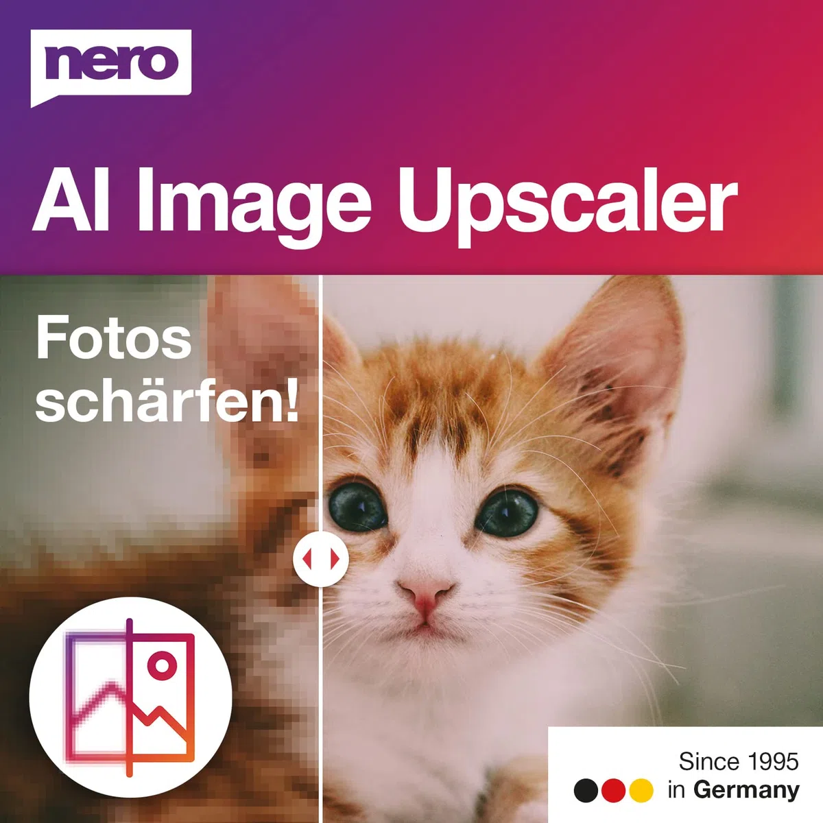 Nero AI Image Upscaler 365 | Fotos schärfen & unscharfe Bilder reparieren | 1 PC | Windows 11/10