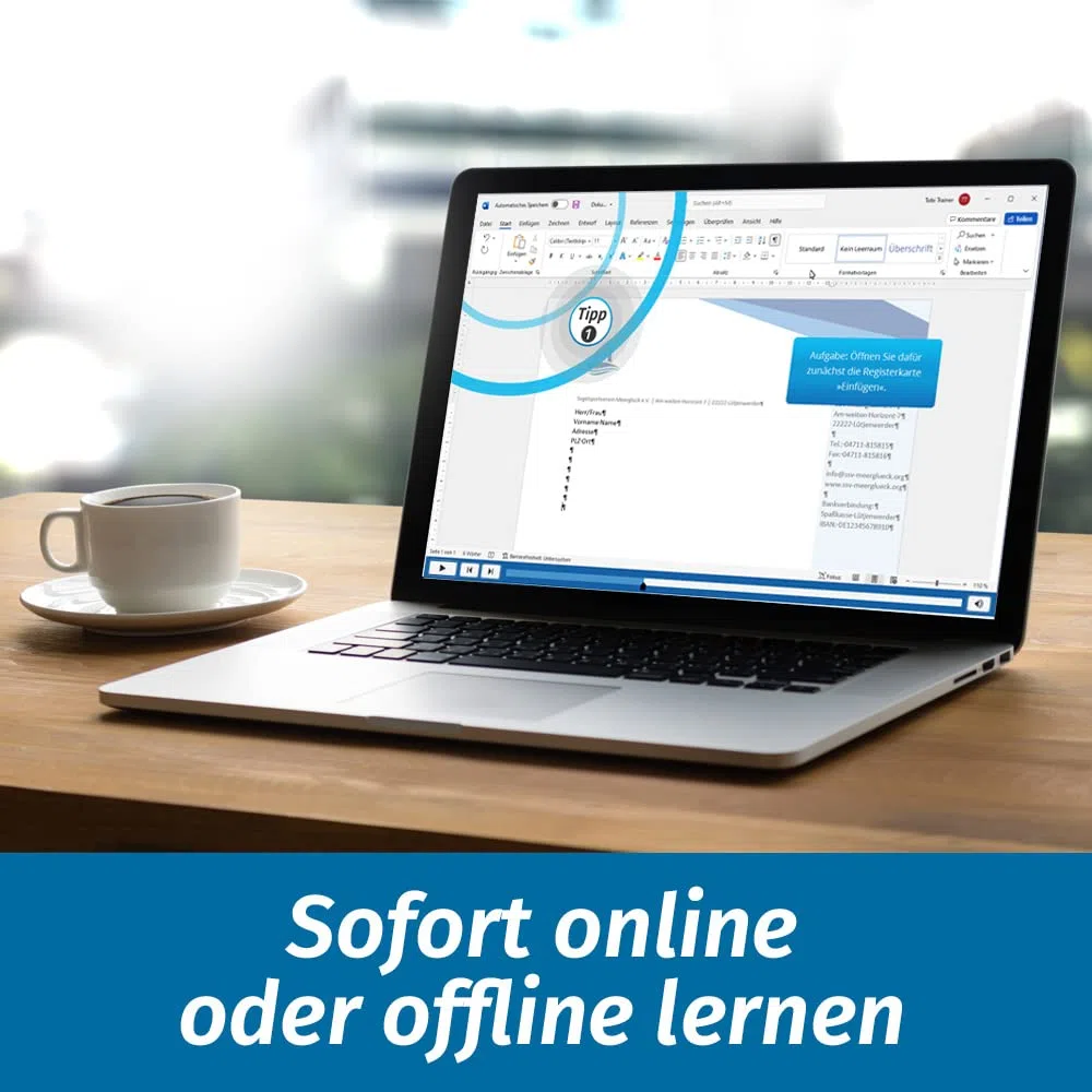Word 2021 Training Online-Kurs + DVD 1 Nutzer-Lizenz Einsteiger Auffrischer