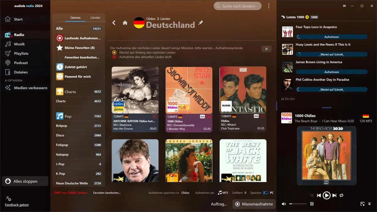 Audials Radio 2024 Dauerlizenz Windows 11/10 Multilingual Aufnahme 100.000 Radio-Sender Product Key Card