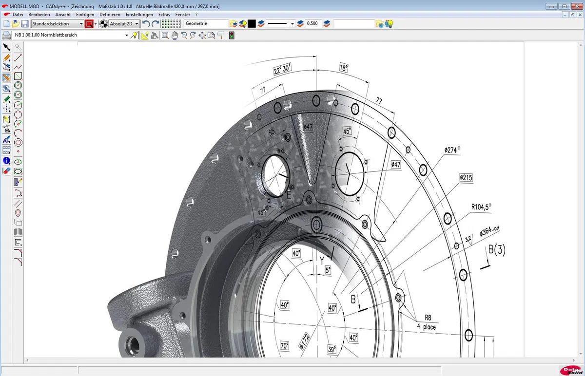 BeckerCAD 15 3D Professionelle 2D und 3D Konstruktion CAD Programm kompatibel mit AutoCAD Win 11 10 8.1 7