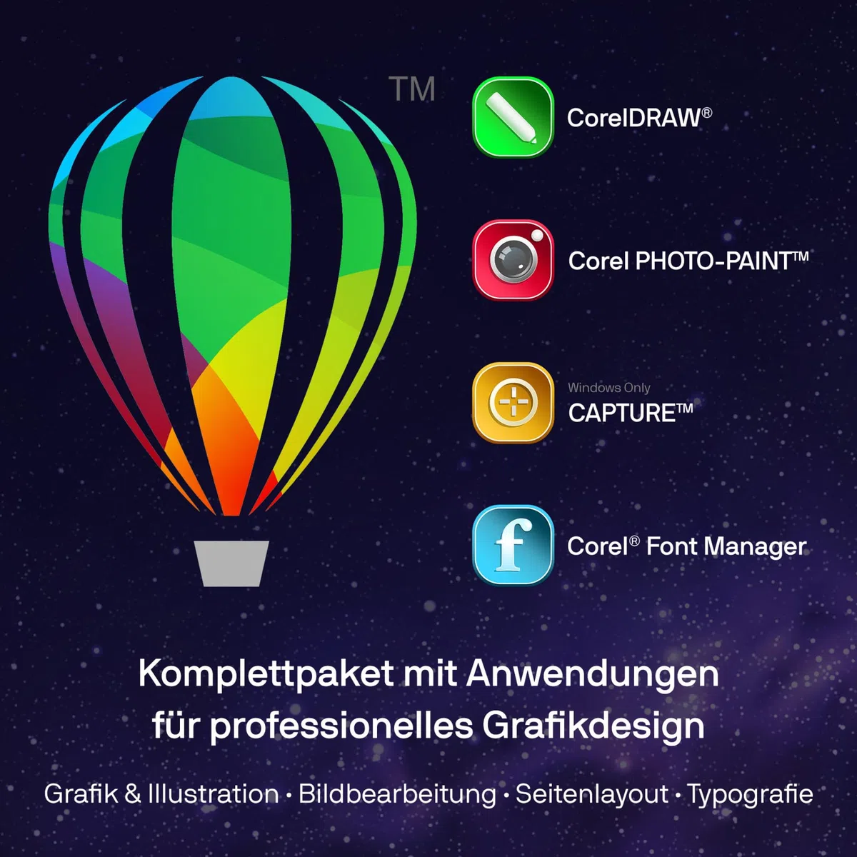 CorelDRAW Graphics Suite 2025 Dauerlizenz DEUTSCH Box Windows MAC