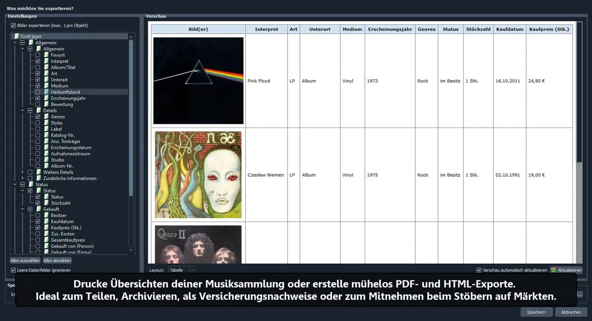 Stecotec Musikverwaltung Pro: CD- und Schallplatten-Sammlung am PC verwalten, Musikverwaltungssoftware