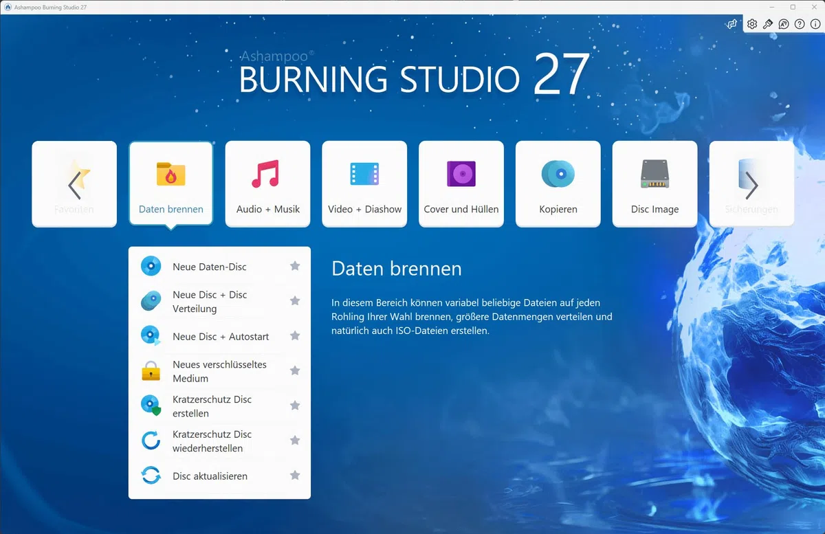 Burning Studio 27 - Brennen, Kopieren, Sicher, Rippen - der Multimedie Alleskönner für Windows 11, 10