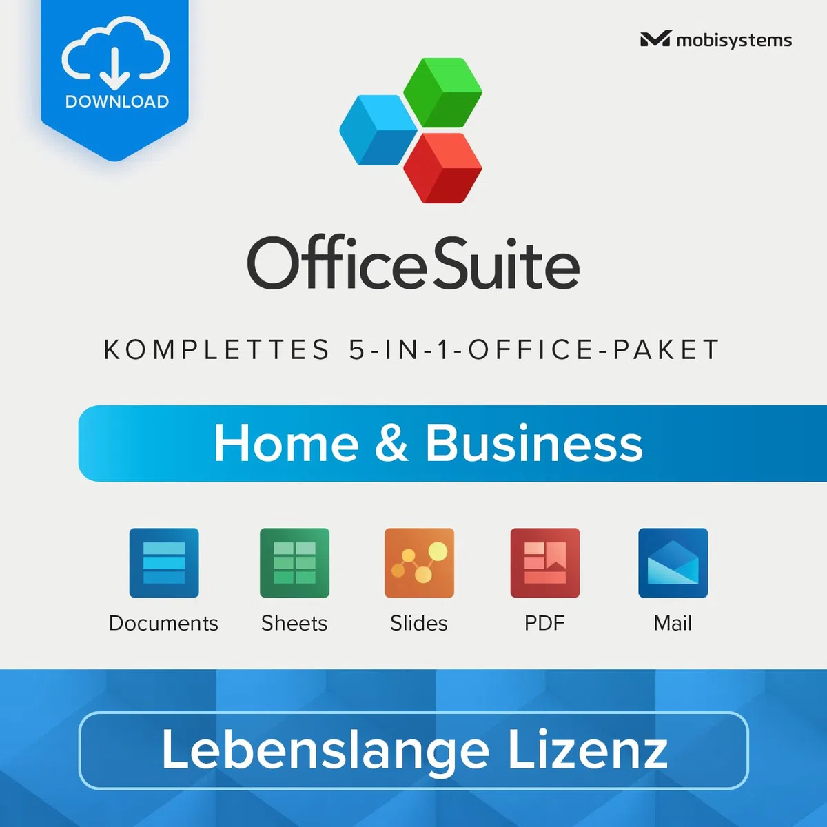 OfficeSuite Home & Business 5-in-1 Office-Paket Lebenslange Lizenz 1 Windows-PC 1 Benutzer Online-Code