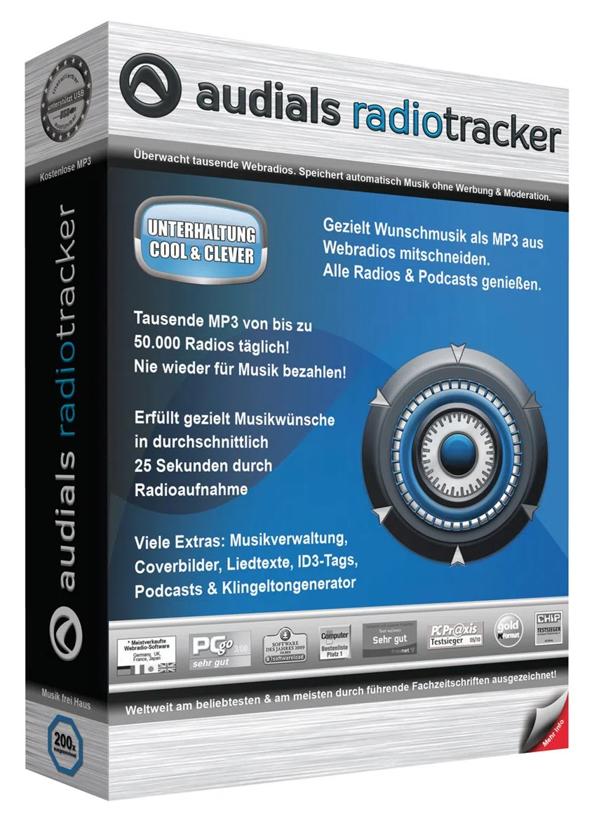 Audials Radiotracker 8 Platinum CD-ROM: MP3 aus Webradios mitschneiden, Radios & Podcasts genießen