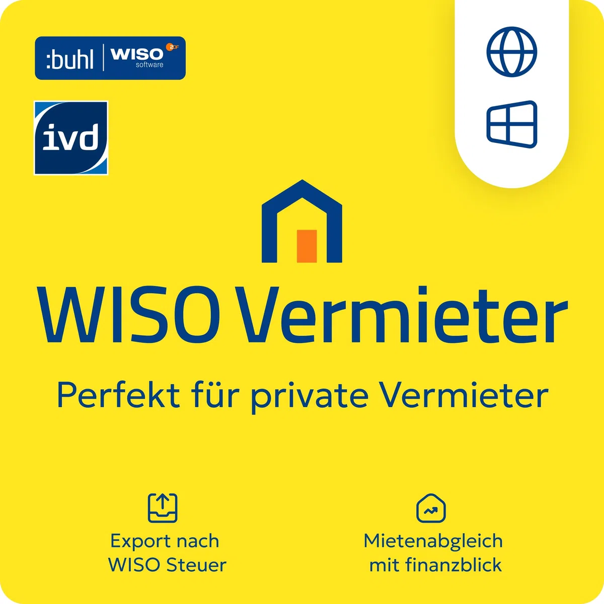WISO Vermieter 365 Aktuelle Version Nebenkosten Heizkosten abrechnen Web-Version Windows Download