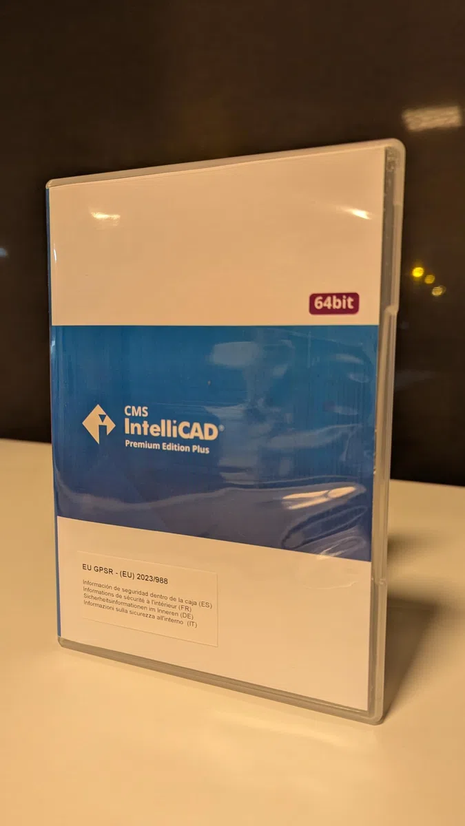 CMS IntelliCAD PE Plus Professionelle CAD-Software 2D 3D .dwg Perpetuelle Lizenz DVD Download