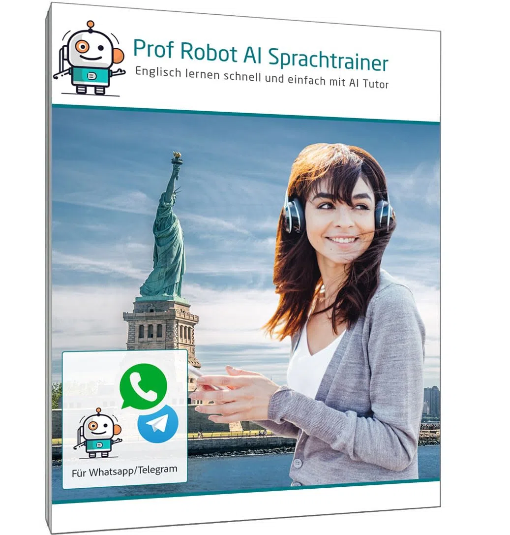 Englisch AI-Sprachtrainer – Englisch lernen für Anfänger und Fortgeschrittene auf WhatsApp und Telegram (3 Monate Zugang)