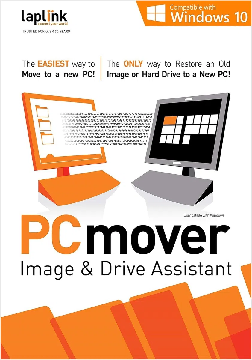 Laplink PCmover Image & Drive Assistant – Einzelnutzungslizenz – Stellt ein PC-Image (Backup) oder eine alte Festplatte auf Ihrem neuen PC wieder her