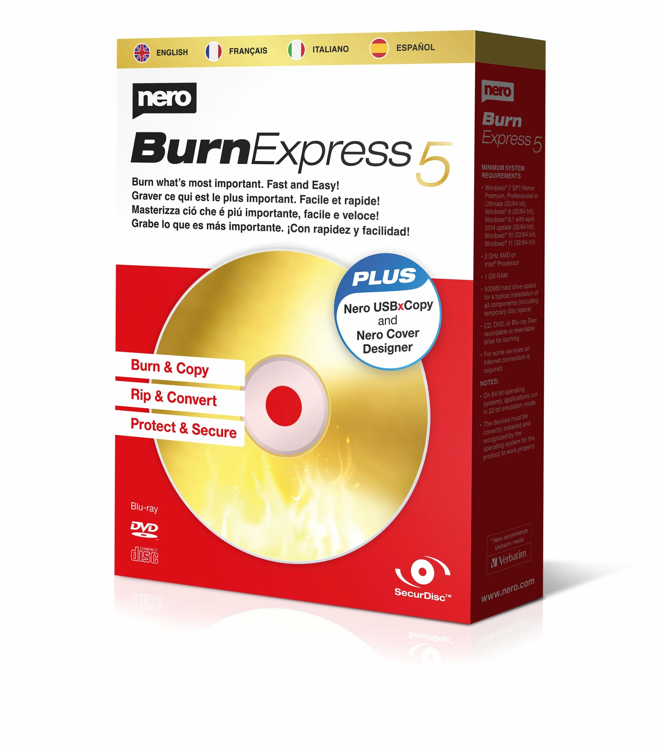 Nero Burn Express 5 - Brennen | Kopieren | Rippen | Konvertieren | Sichern | Schützen