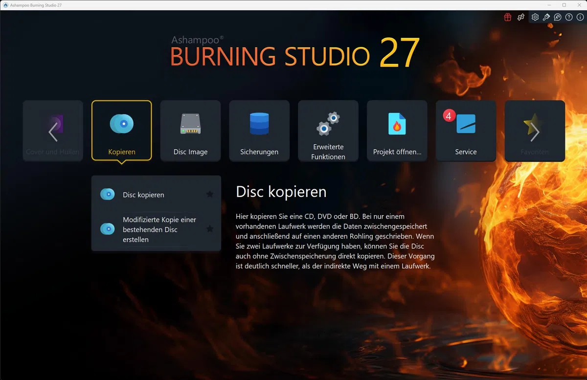 Ashampoo Burning Studio 27 – Brennprogramm, CDs, DVDs & Blu-ray brennen, kopieren, rippen und sichern | 1 Gerät | 1 Benutzer | PC Aktivierungscode per Product Key Card