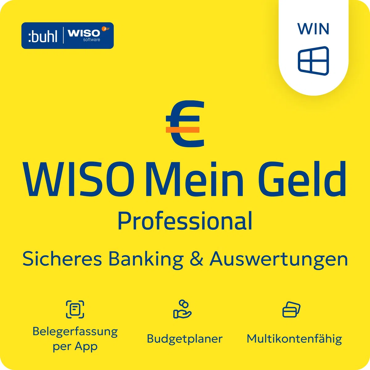 WISO Mein Geld Prof. 2026 | Online-Banking für alle Konten | Windows Download | Updates bis 2028