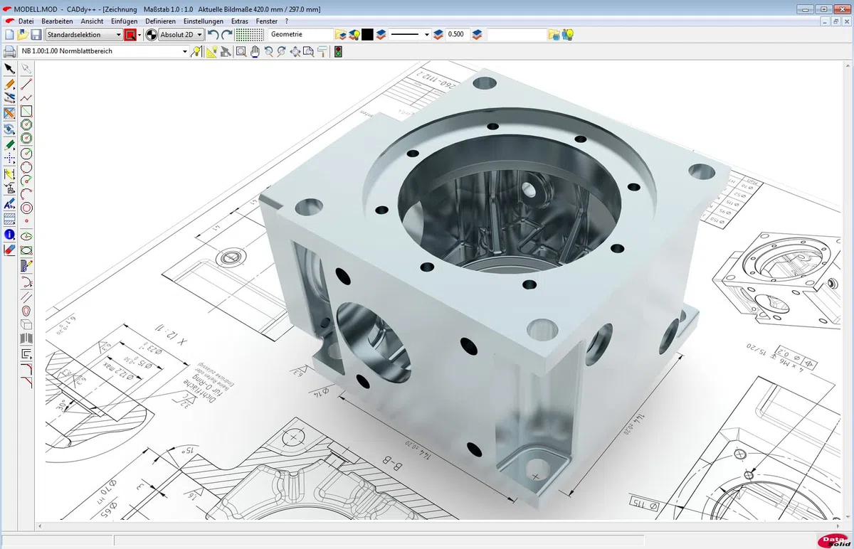 BeckerCAD 15 3D Professionelle 2D und 3D Konstruktion CAD Programm kompatibel mit AutoCAD Win 11 10 8.1 7