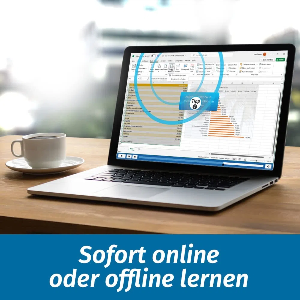 Excel 2021 Insiderkurs Powertraining für Fortgeschrittene Diagramme Pivot Formeln Funktionen Online-Kurs DVD 1 Nutzer-Lizenz