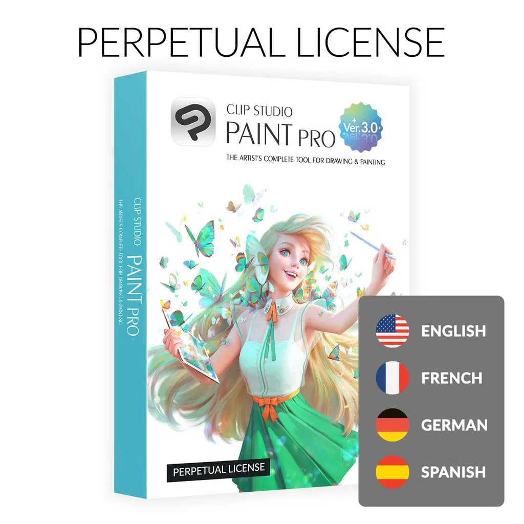 CLIP STUDIO PAINT PRO - Version 3 | Dauerhafte Lizenz | für Windows und macOSman