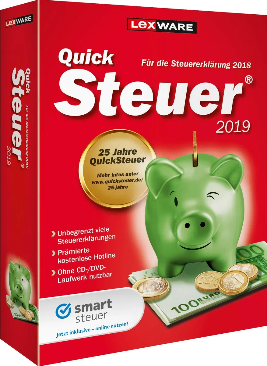 Lexware QuickSteuer 2019 für das Steuerjahr 2018 Minibox Steuererklärungs-Software