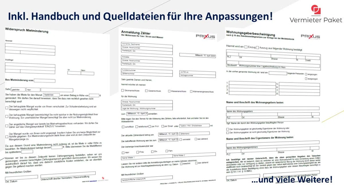 Das Vermieterpaket CD-ROM Online Updates Vermieterverwaltung