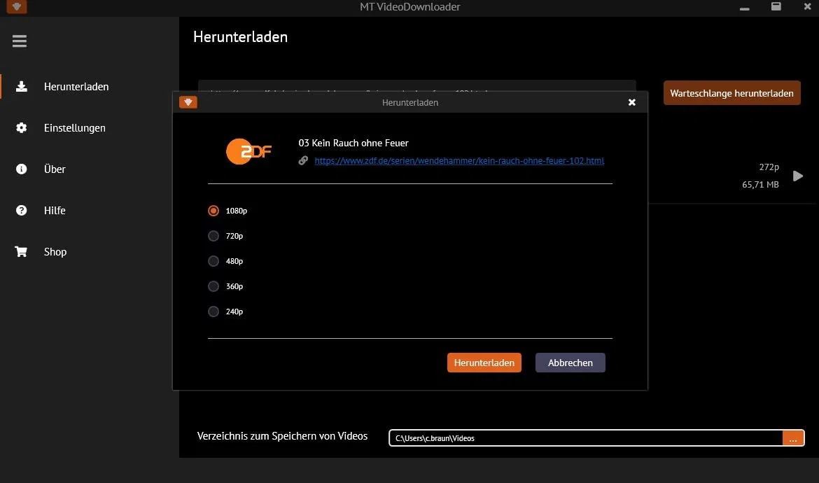 Video und Audio Downloader 2, Videos und Musik herunterladen von YouTube, ARD, ZDF Medietheken, kein Abo, Aktivierungscode per Email