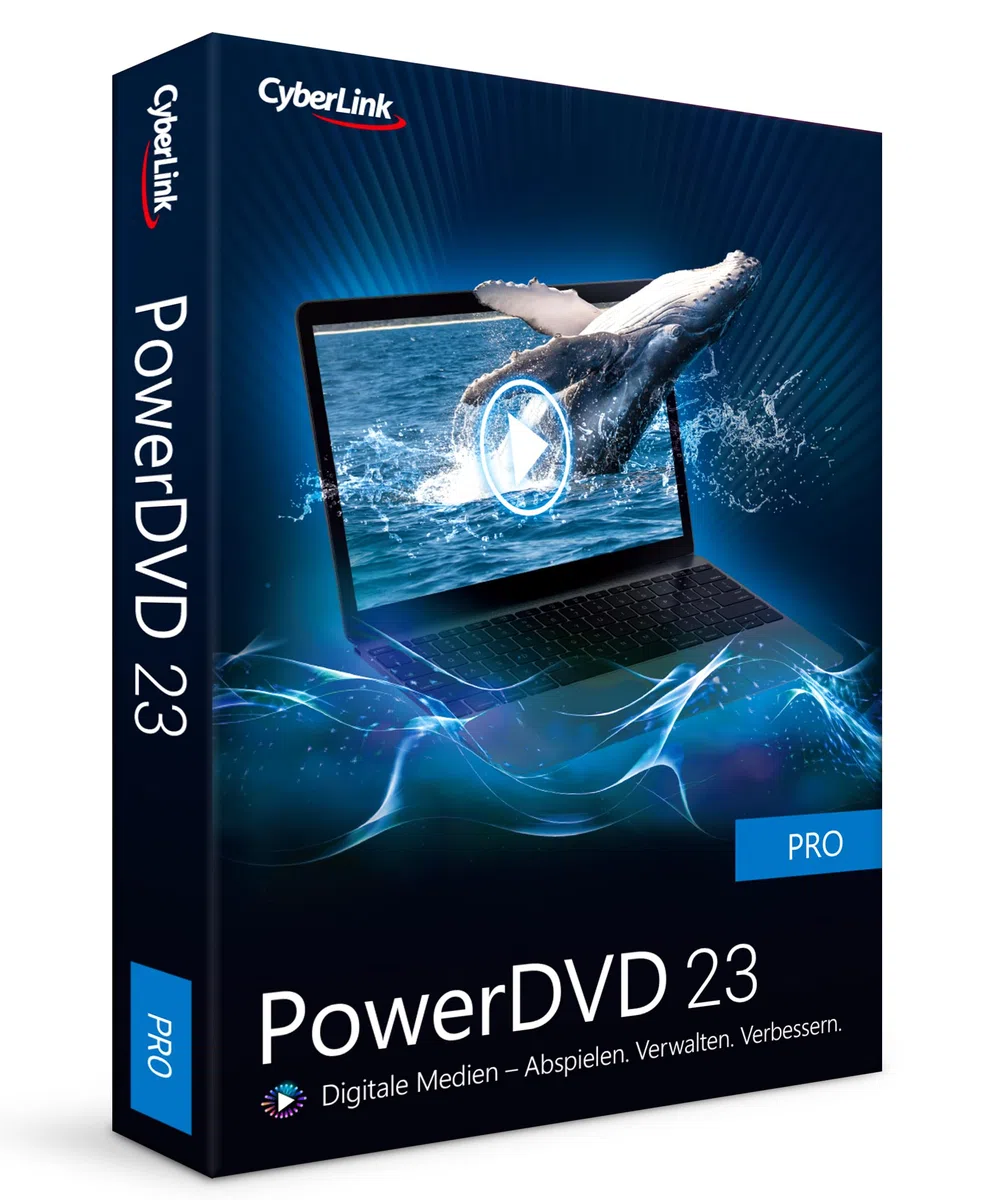 CyberLink PowerDVD 23 Pro Universelle Medienwiedergabe und -verwaltung Lebenslange Lizenz BOX Windows 10/11