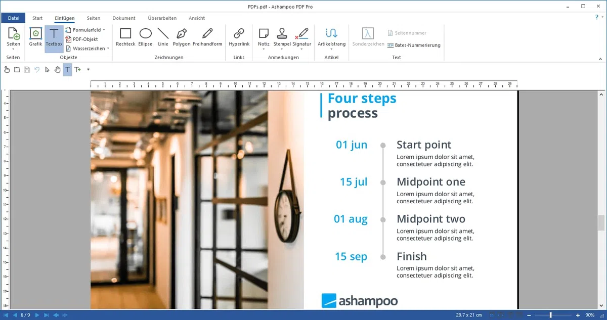 Ashampoo PDF Pro 5 – PDFs bearbeiten, konvertieren, zusammenfügen und erstellen | 1 Gerät | 1 Benutzer | PC Aktivierungscode per Product Key Card