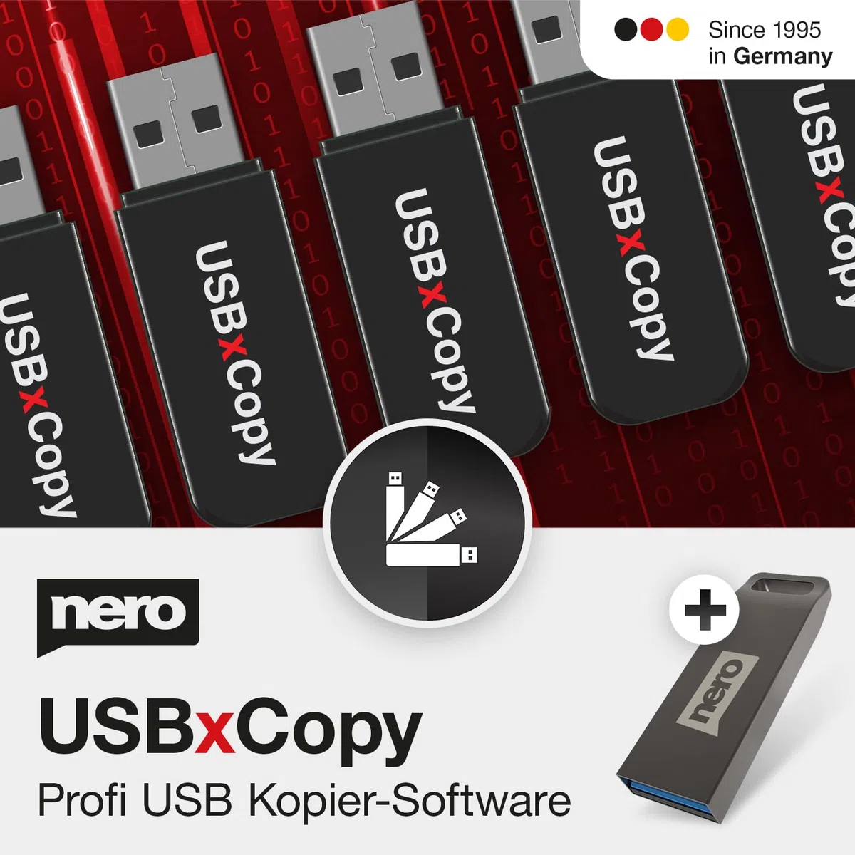 Nero USBxCopy | Profi USB Kopiersoftware | USB-Sticks klonen & mehrfach kopieren | Sicher löschen & formatieren (FAT32/NTFS/exFAT) | ISO & Raspberry Pi OS erstellen | 1 PC | Windows 11 / 10 / 8 / 7