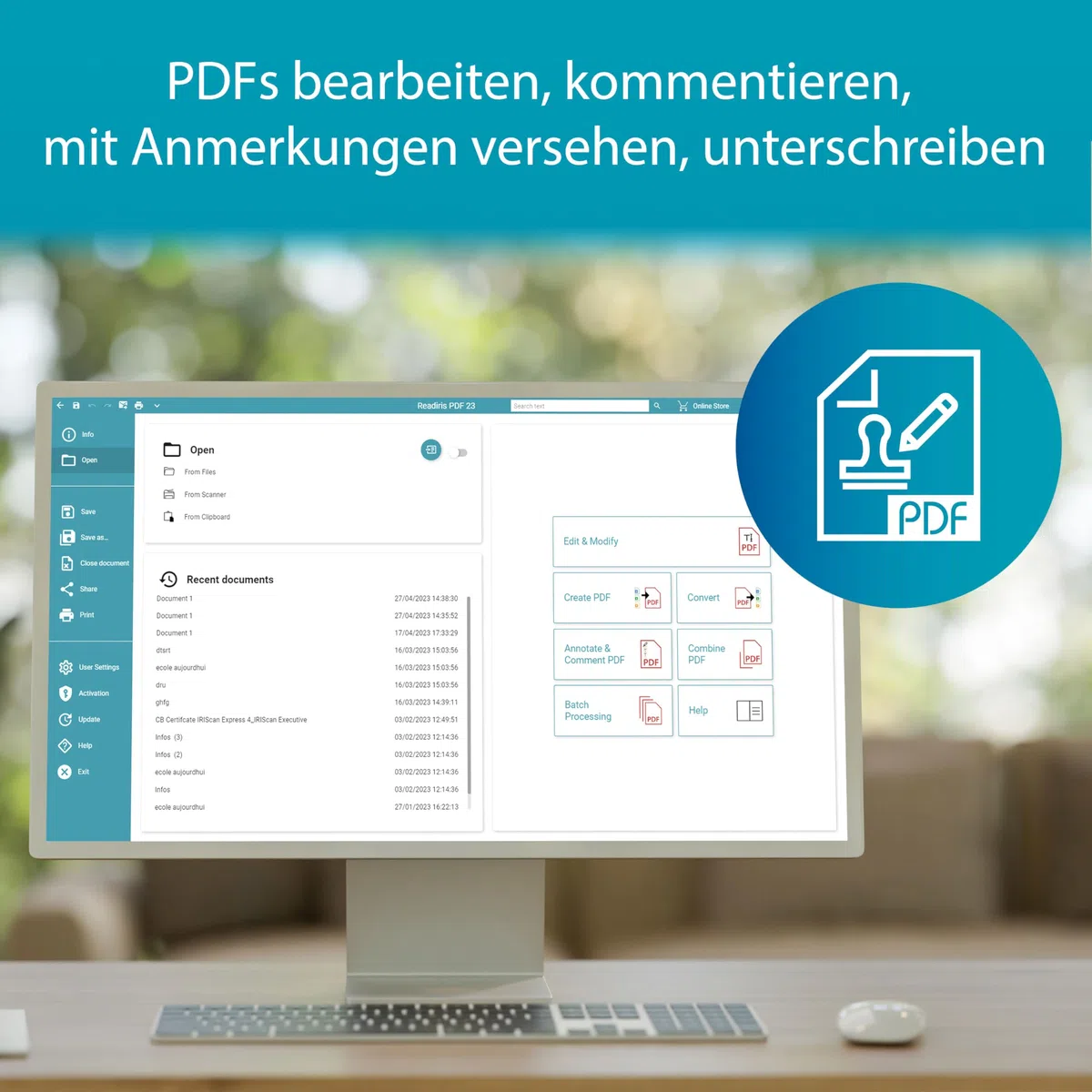 Readiris PDF Standard PDF-Software für Windows 11 Dauerlizenz, PDFs bearbeiten, konvertieren, kommentieren und schützen