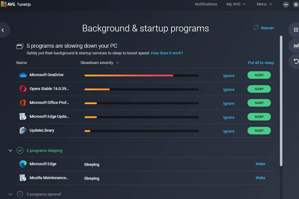 AVG TuneUp Unlimited 2026 | Für 10 Geräte | 1 Jahr | Junk-Dateien entfernen und das System beschleunigen | - für Windows, macOS, iOS und Android