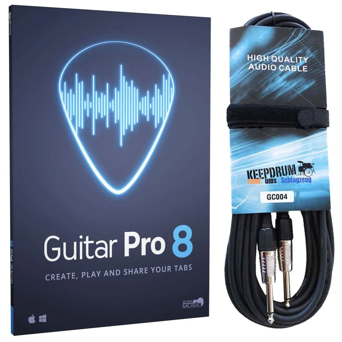 Arobas Guitar Pro 8 Notations-Software keepdrum Klinken-Kabel