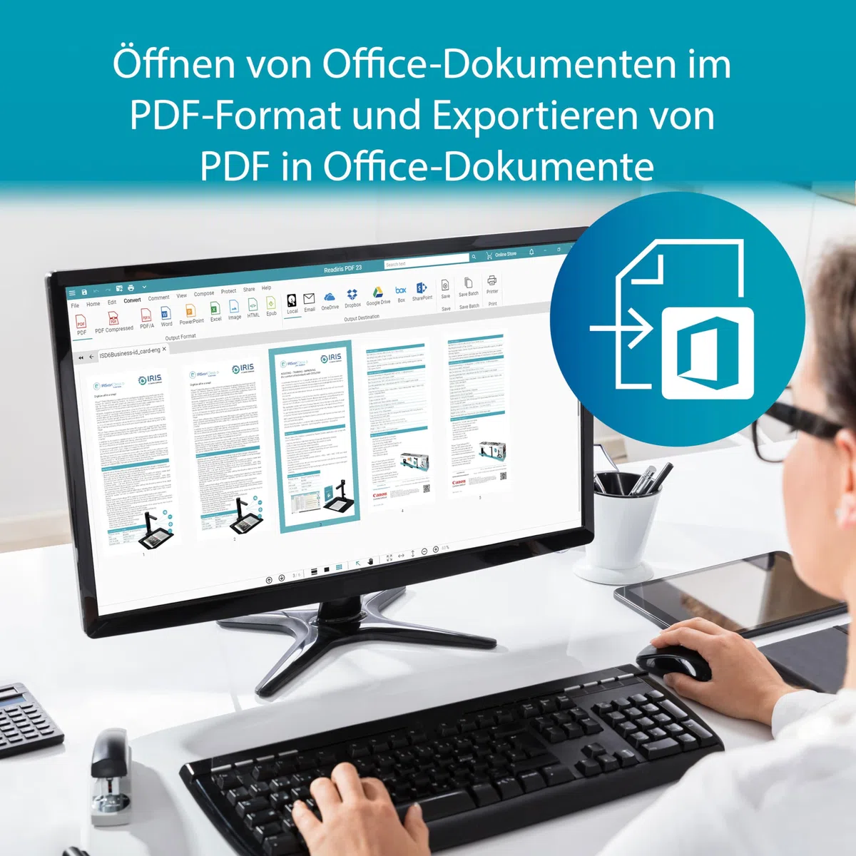 Readiris PDF Standard PDF-Software für Windows 11 Dauerlizenz, PDFs bearbeiten, konvertieren, kommentieren und schützen