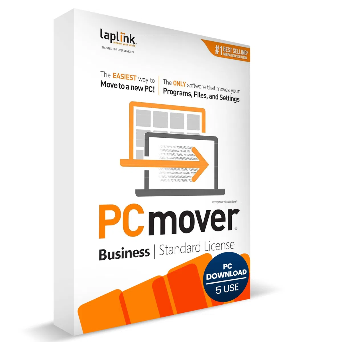 Laplink PCmover Business Technician PC-zu-PC-Migrationssoftware Lizenz 5 Nutzungen 25,95 £
