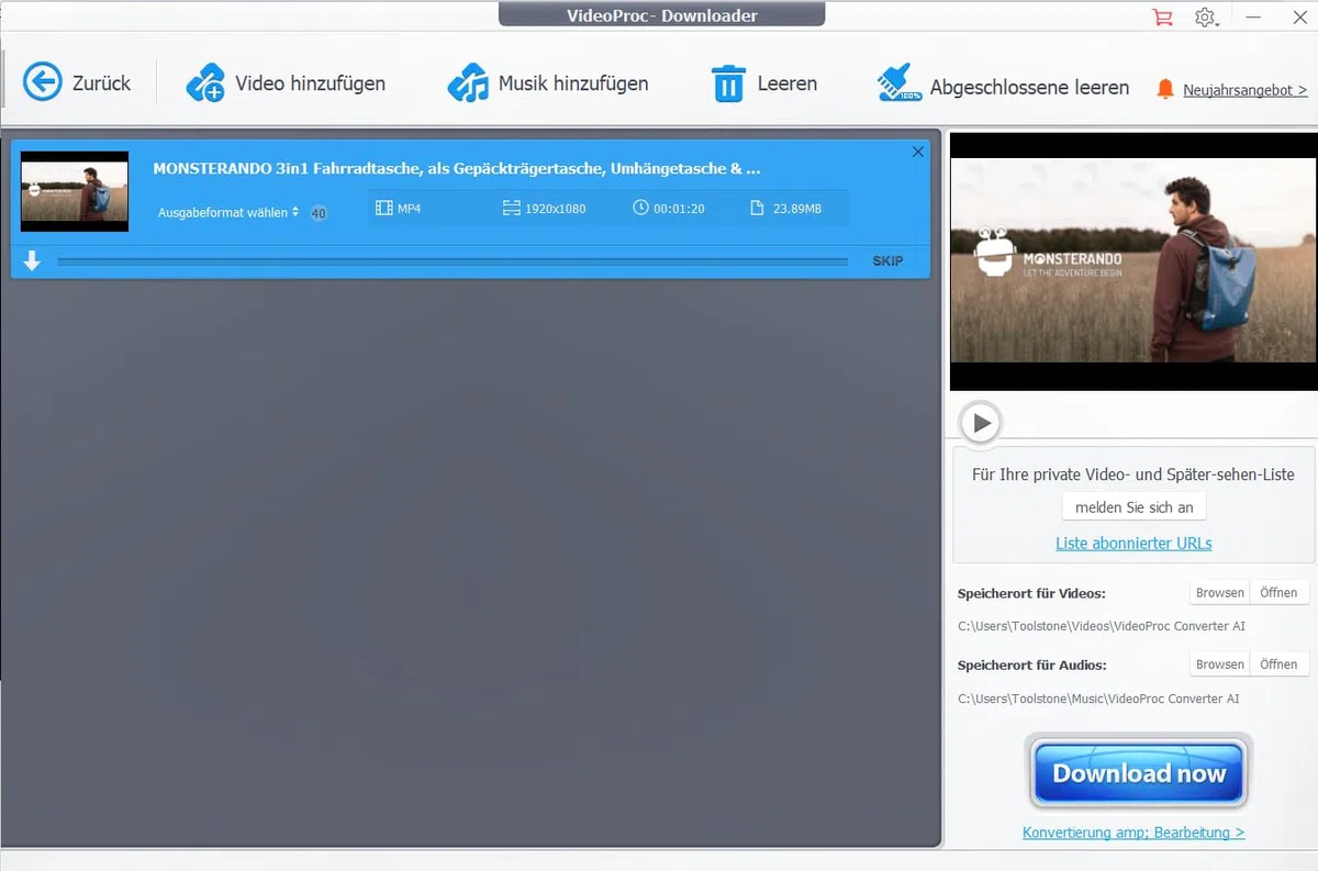 Digiarty VideoProc Converter AI | Kompatibel mit Windows | 1 Gerät | 1 Jahr | Video-Konverter, Kompressor, Downloader, Recorder | Aktivierungscode per E-Mail