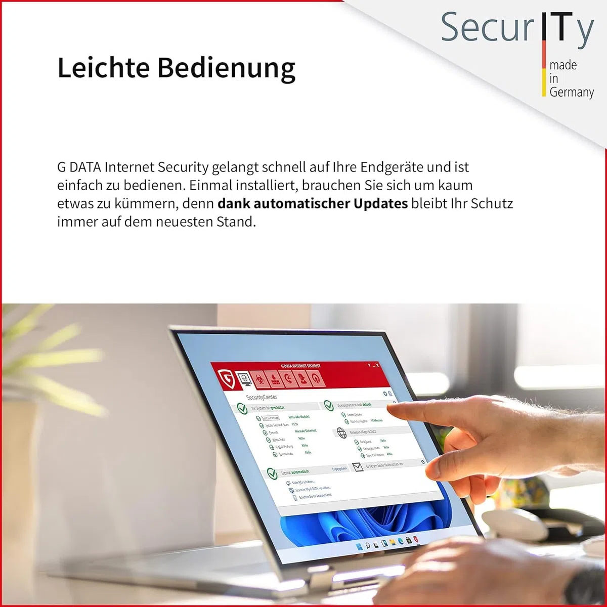 G DATA Internet Security 2025/2026 | 3 Geräte - 1 Jahr | Made in Germany | Virenschutzprogramm für Windows, Android, iOS | Updates inklusive | Software Key Card per Amazon-Email und Luftpost